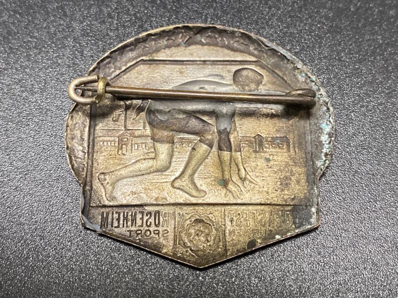 1920s German “Volksfest Rosenheim” Festival Day Badge – Weimar Era