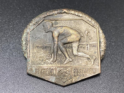 1920s German “Volksfest Rosenheim” Festival Day Badge – Weimar Era