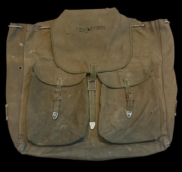 WWII German Afrika Korps Backpack – British Captured, Named J.D. Wilkinson (1941)