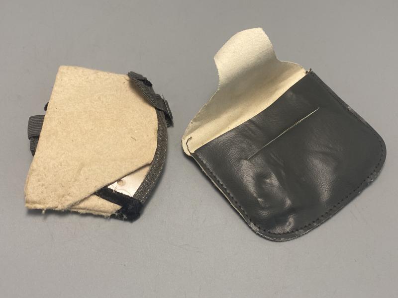 WWII German Army Dust Goggles with Leather Pouch – Late-War Issue (Mint, Unissued)