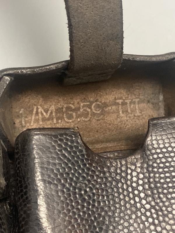 Pre-War German K98k Ammunition Pouch – Brown Leather, Albin Scholle 1935