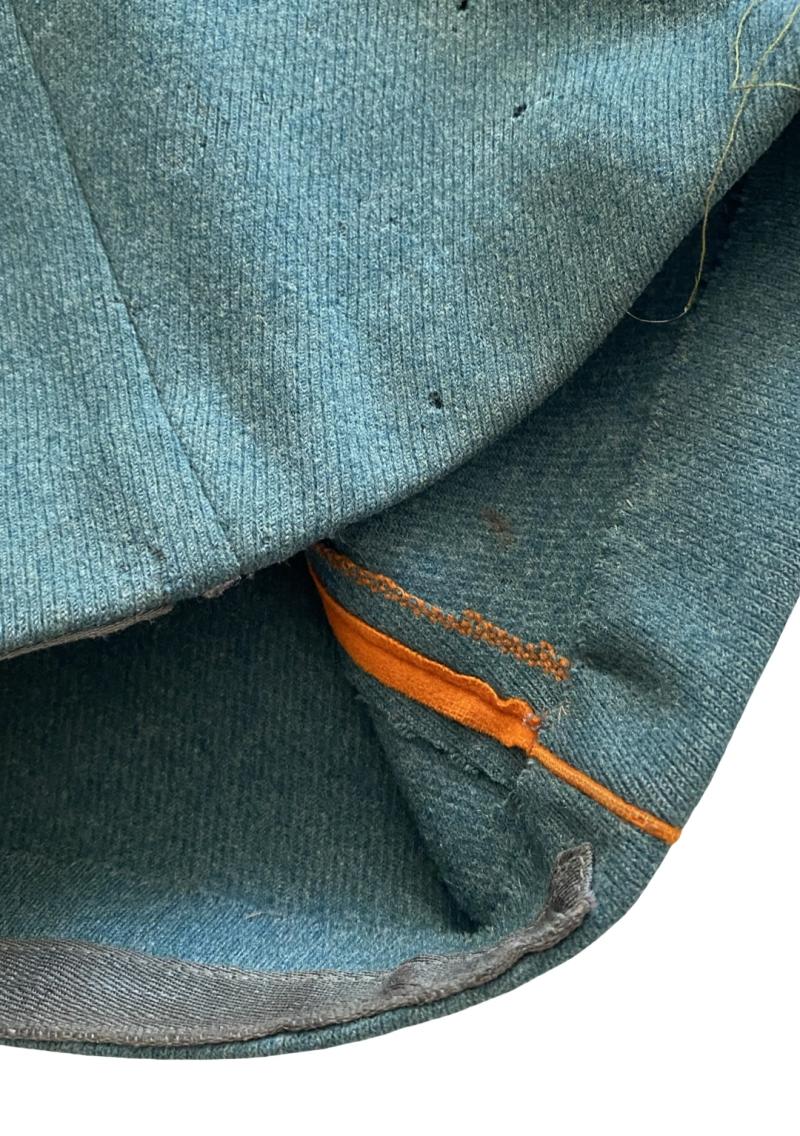 WWII German Schutzpolizei Trousers – Grey-Green Wool With Orange Piping