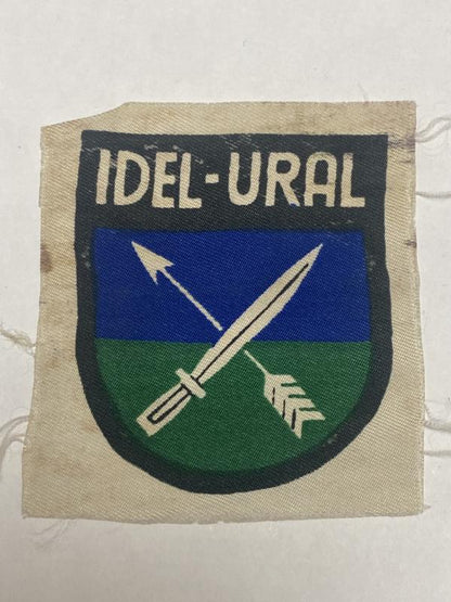 WWII German Idel-Ural Legion Sleeve Shield – 2nd Pattern Printed Ostlegion Insignia