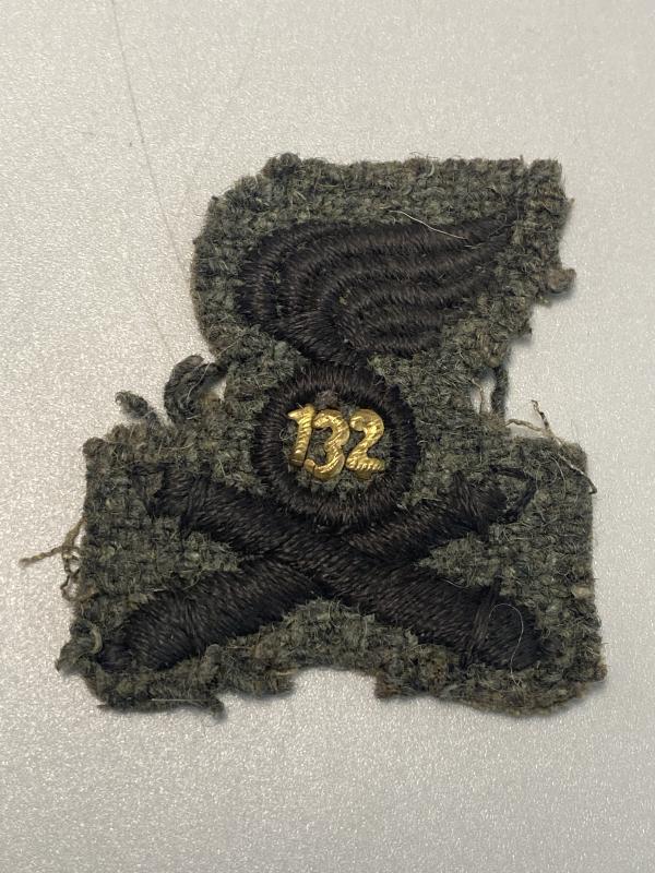 WWII Italian Army 132nd Armoured Division “Ariete” Cloth Cap Badge