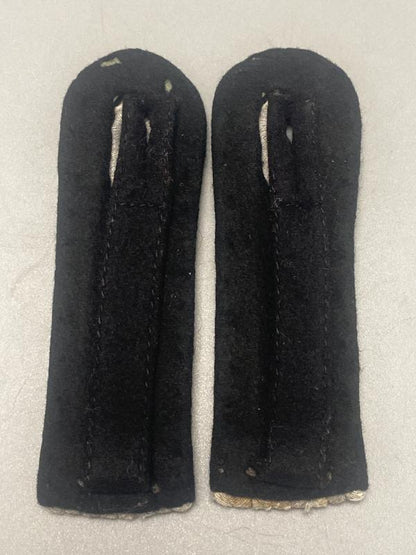 WWII German Heer Pioneer Leutnant Shoulder Boards – Combat Engineer Officer Epaulettes (Matching Pair)