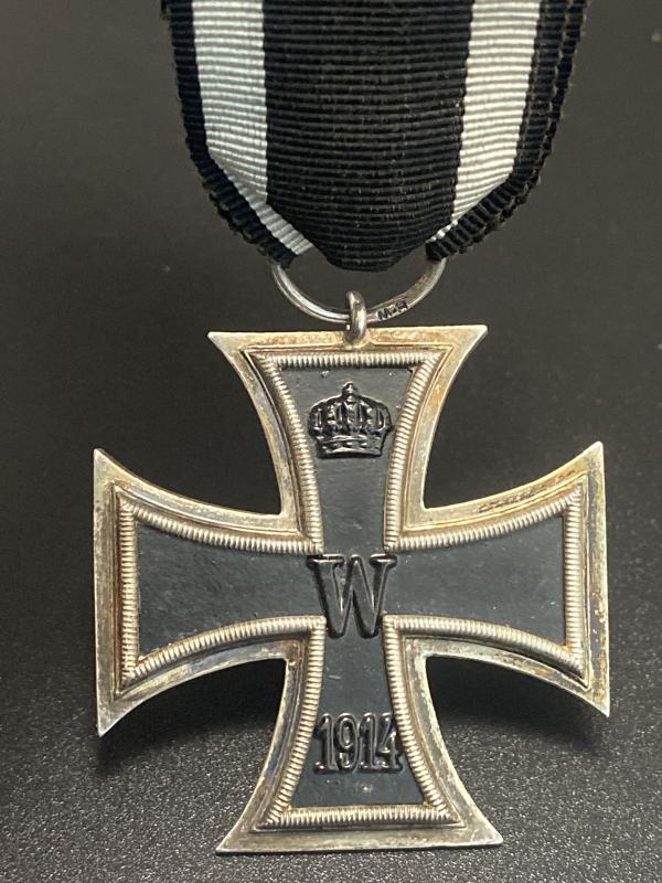 WWI German Iron Cross Second Class (1914–1918) – SW Wagner Maker, Excellent Example