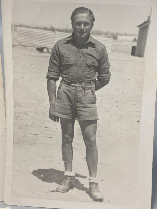 WWII German Afrika Korps POW Photographs & Hand-Painted Postcard – Egypt 1947