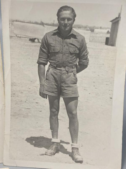 WWII German Afrika Korps POW Photographs & Hand-Painted Postcard – Egypt 1947