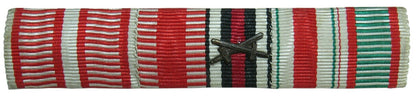 WWI Austrian Veteran Ribbon Bar (1914–1918) – Six Awards, Full Dress Miniature Mount