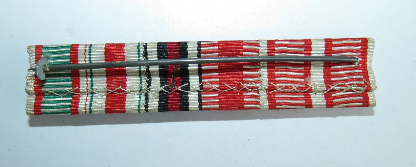 WWI Austrian Veteran Ribbon Bar (1914–1918) – Six Awards, Full Dress Miniature Mount