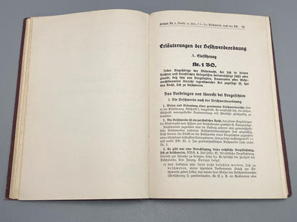 1938 Wehrmacht Complaint Regulations Book – Beschwerdeordnung für die Angehörigen der Wehrmacht