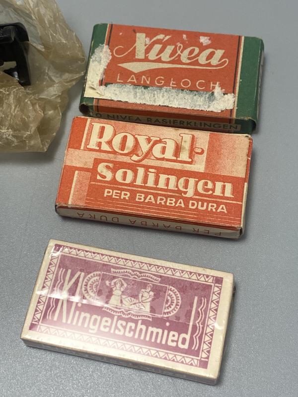 WWII German Shaving Set – Birko Best Razor & Solingen Blades, Unused, Pre-War / Early War