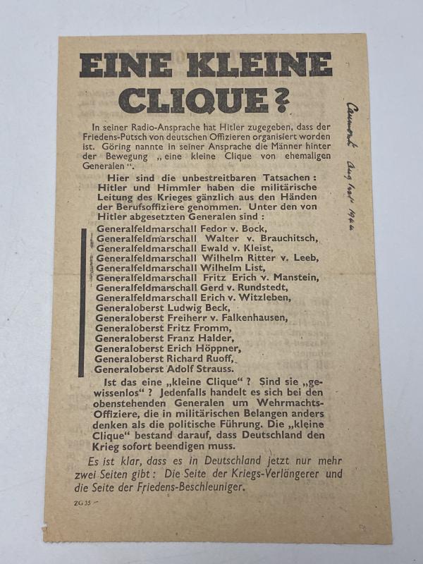 WWII British Surrender Leaflet – Battle of Cherbourg, 1944