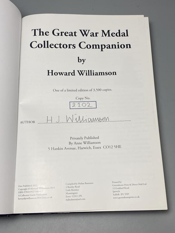 The Great War Medal Collectors Companion – Signed & Numbered Limited Edition