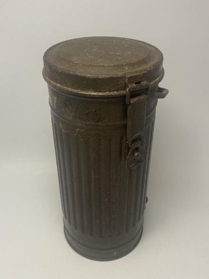 WWII German Gas Mask Canister 1941 – Three-Tone Normandy Camo