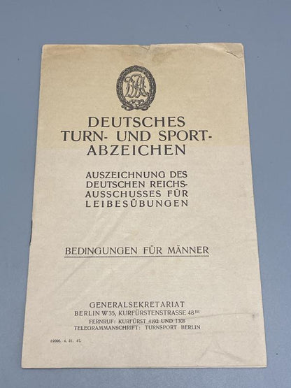 Named Pre-War DRA Sports Badge Document Grouping – Bronze & Silver Awards, Alfred Huch
