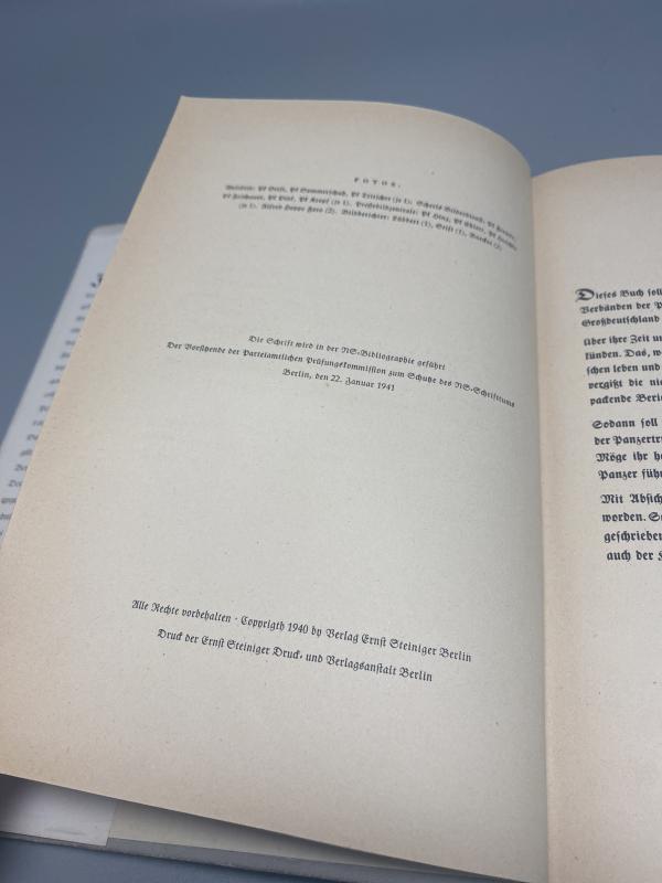 1941 German WWII Panzer Book – Wir stoßen mit Panzern zum Meer by E.C. Christophe (Original Dust Jacket)