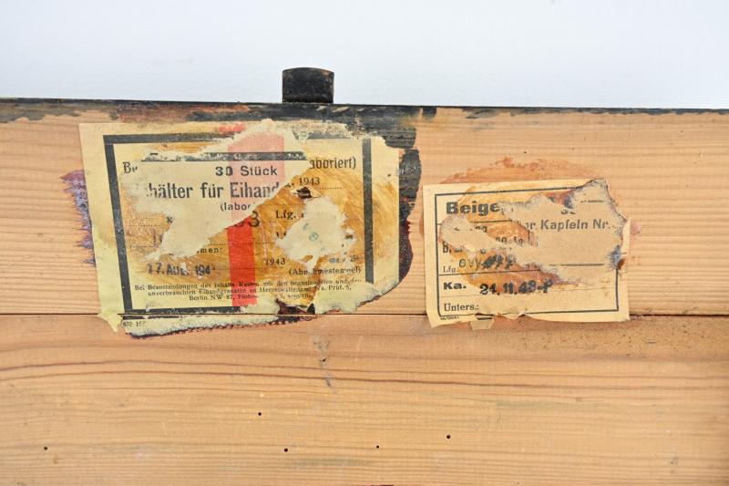 WWII German Army Ei-Handgranaten 39 Ammunition Box (1943 Dated)