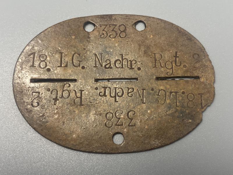 WWII German Luftwaffe ID Disc – 7. Kompanie, Flieger-Regiment 11