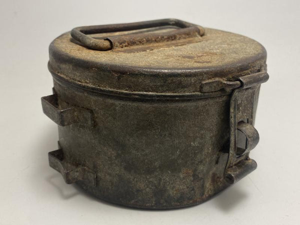 Pre-War German Army Fat/Oil Tin for Horse-Drawn Artillery – Dated 1936 Maintenance Container