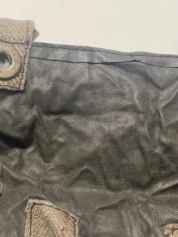 WWII German Army Rubberised Gas Cape Bag – 1942 Dated