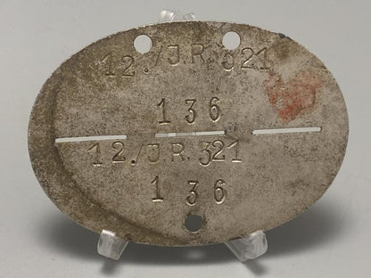 WWII German Wehrmacht ID Disc – Infanterie-Regiment 321, 12. Kompanie