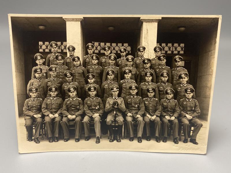WWII German Army Group Photograph – Infantry NCOs & Officer, Potsdam Studio