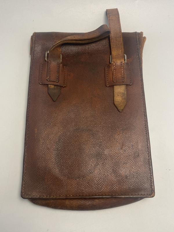 Pre-War German Leather Map Case – 1937 Dated, Named Bring-Back “Sgt Rudder”