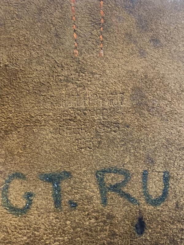 Pre-War German Leather Map Case – 1937 Dated, Named Bring-Back “Sgt Rudder”