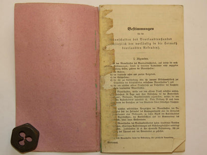 WWI German Militärapass – Gefreiter Simans (2. Rhein Fld Art Rgt 23 / Hess. Feld Art Rgt 11)