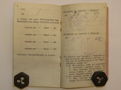 WWI German Militärapass – Gefreiter Simans (2. Rhein Fld Art Rgt 23 / Hess. Feld Art Rgt 11)