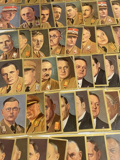 Mid-1930s German NSDAP Leadership Cigarette Card Collection – 115 Original Cards (Third Reich)