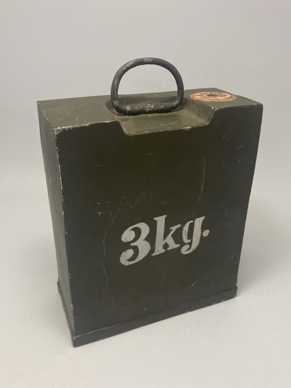 WWII German Army Pionier 3kg Demolition Charge Case – Restored Inert Original Engineer Equipment
