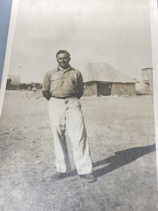 WWII German Afrika Korps POW Photographs & Hand-Painted Postcard – Egypt 1947
