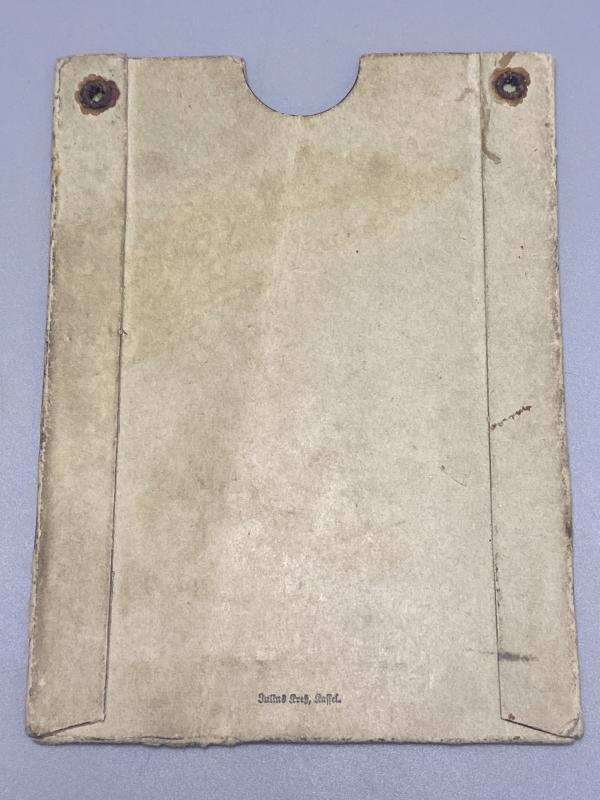 WWII German Wehrpass Cardboard Protective Sleeve – Original Wehrmacht Document Cover