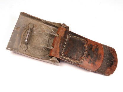 WWI German Prussian Belt & Buckle (1916) – “Gott Mit Uns” Crowned Buckle, Size 100 (95cm Actual)