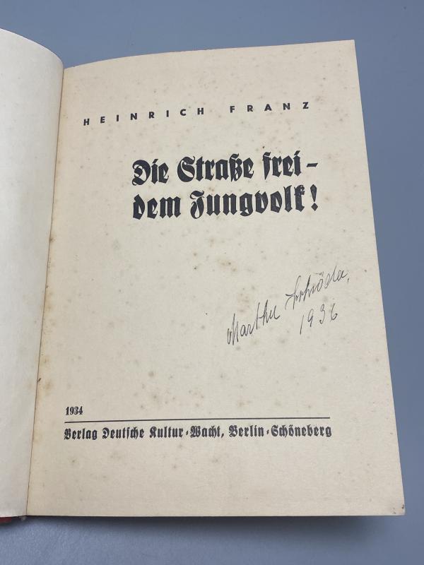 1934 Hitler Youth Book – Die Straße Frei dem Jungvolk! (Heinrich Franz)