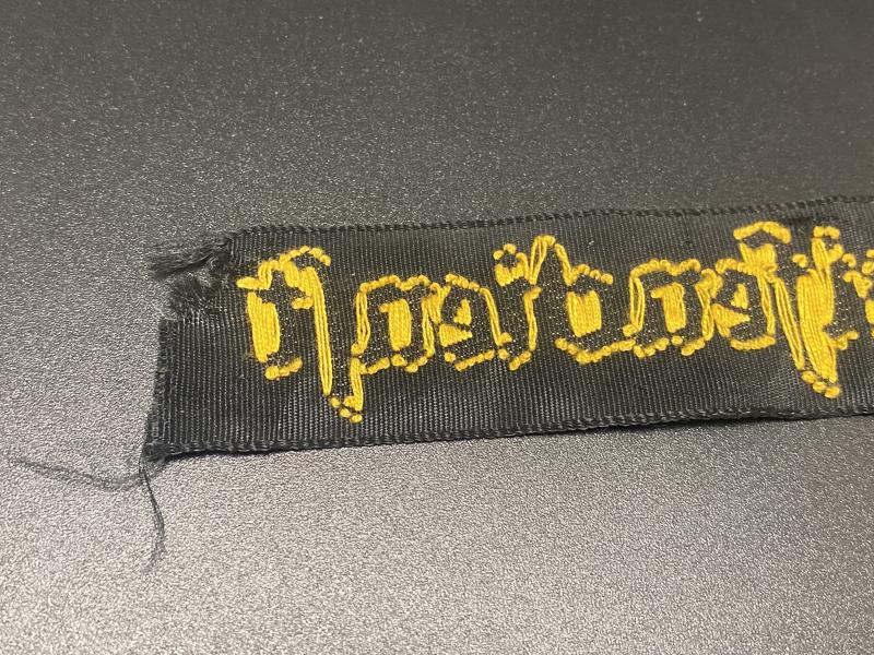 WWII Hitler Youth (HJ) Streifendienst Cuff Title – BeVo Woven, Uniform-Removed Example