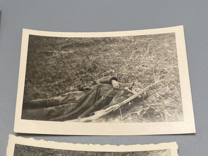 WWII Frontline Photograph Group – Western & Eastern Front Combat Scenes (6 Photos)