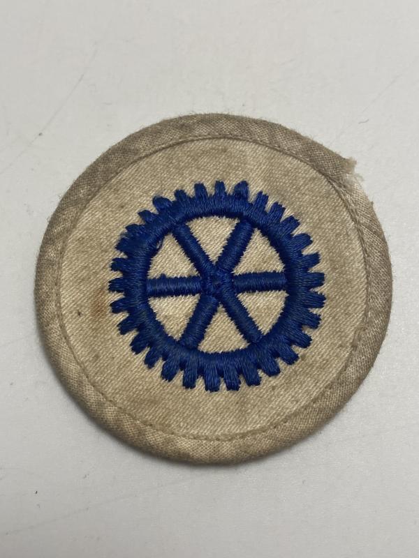 WWII Kriegsmarine Machine Engineer Sleeve Patch – White-Backed Deck Uniform Insignia