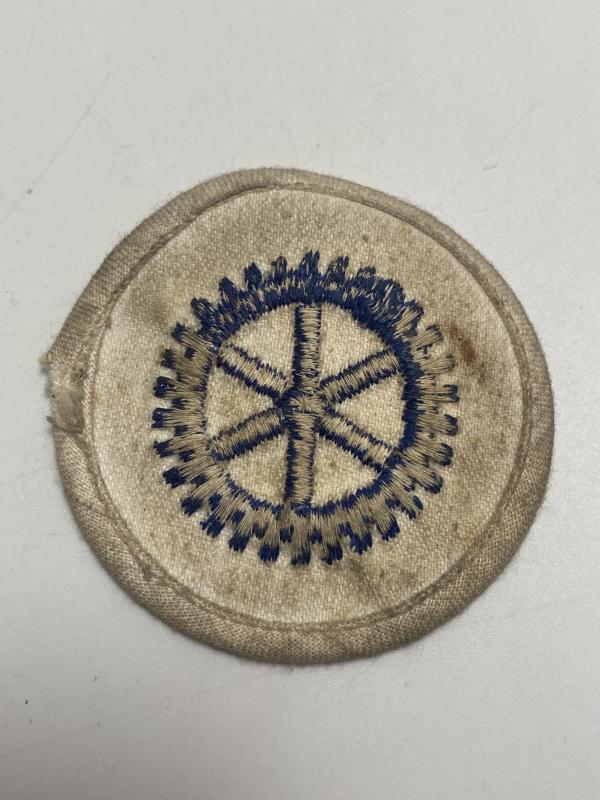 WWII Kriegsmarine Machine Engineer Sleeve Patch – White-Backed Deck Uniform Insignia