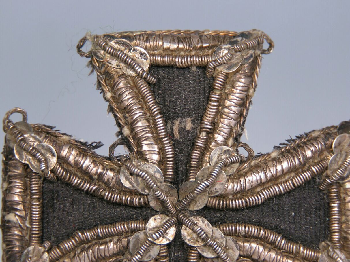 Kulm Cross (1813) – Embroidered Officer Iron Cross, 42mm, Napoleonic