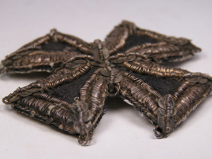 Kulm Cross (1813) – Embroidered Officer Iron Cross, 42mm, Napoleonic