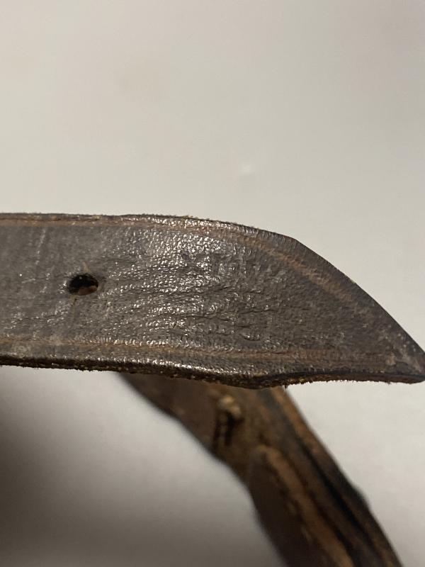 WWII German Army Zeltbahn Equipment Strap – Marked xmw 45 (Late War 1945)