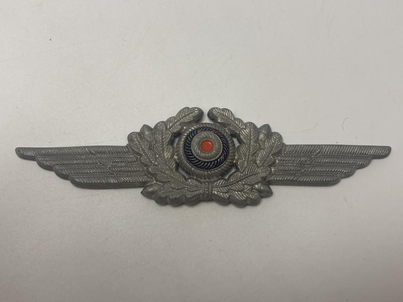WWII German Luftwaffe Visor Cap Cockade with Winged Wreath
