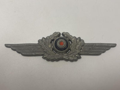 WWII German Luftwaffe Visor Cap Cockade with Winged Wreath