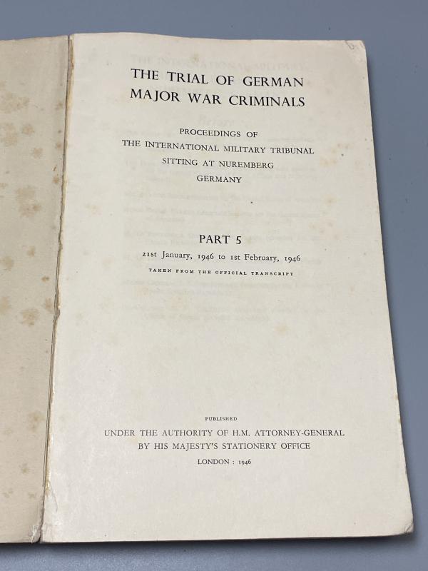 1946 Nuremberg Trials Proceedings, Part 5 – HMSO Official Transcript