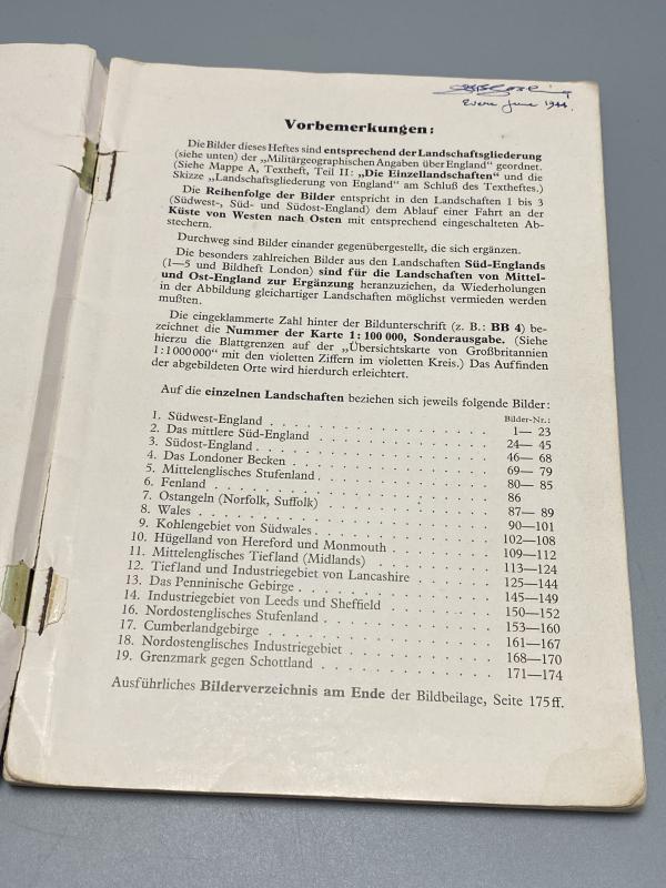WWII German Army Photo Intelligence Volume on England – Seelöwe Era