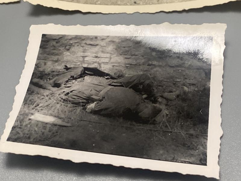 WWII Frontline Photograph Group – Western & Eastern Front Combat Scenes (6 Photos)