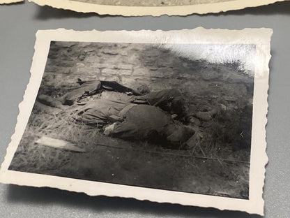 WWII Frontline Photograph Group – Western & Eastern Front Combat Scenes (6 Photos)